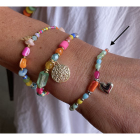 Bracelet coeur pendant n°105