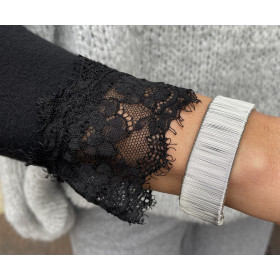 Bracelet manchette large filet