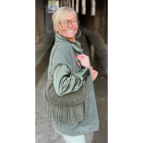 Sac franges daim