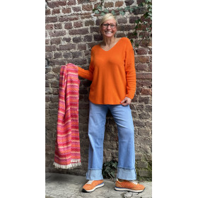 Jeans bords retournés