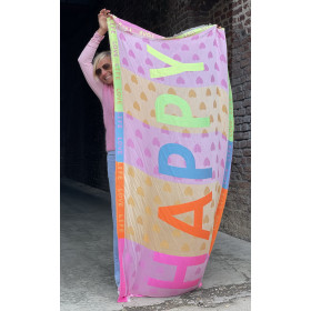 Foulard Happy love life coeur