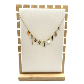 Collier chaîne breloques...