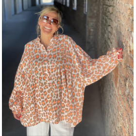 Blouse gaufrée Léopard